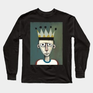 Footballer In A Crown Long Sleeve T-Shirt